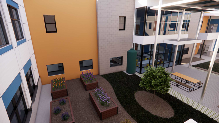 Amador Crossing Courtyard Rendering