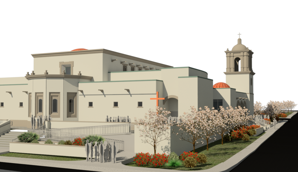 438-St_Albert-Sanctuary-Current_josephfwdg-architects.com.rvt_2017-Jul-11_01-54-07PM-000_Sanctuary_Soutwest_aerial